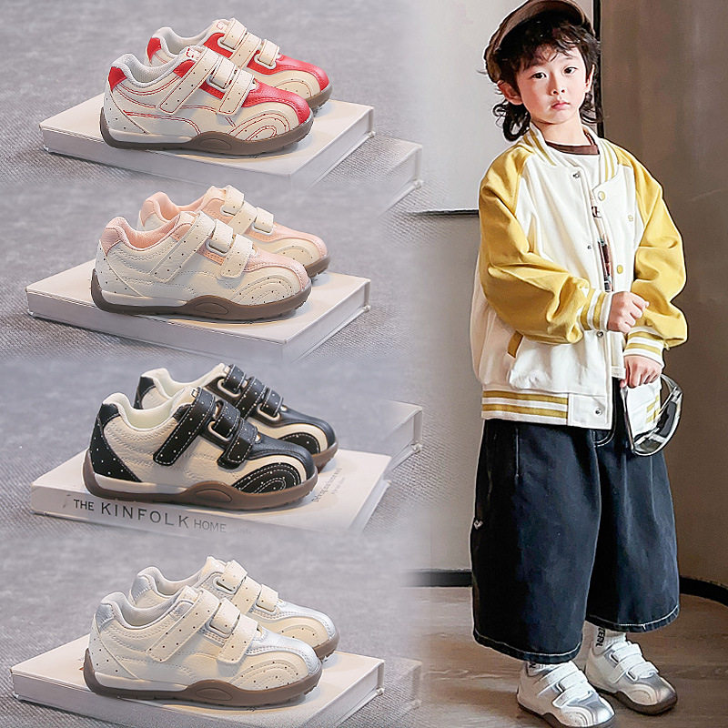 魔术贴休闲板鞋女ins潮小众百搭学生平底小白鞋运动德训鞋