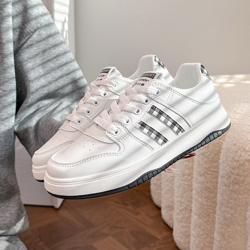 2026春季小白鞋新款韩版ins学生皮面厚底运动休闲板鞋街拍mp29,女鞋,时尚休闲鞋,淘宝优惠券,粉丝福利购,淘宝优惠卷
