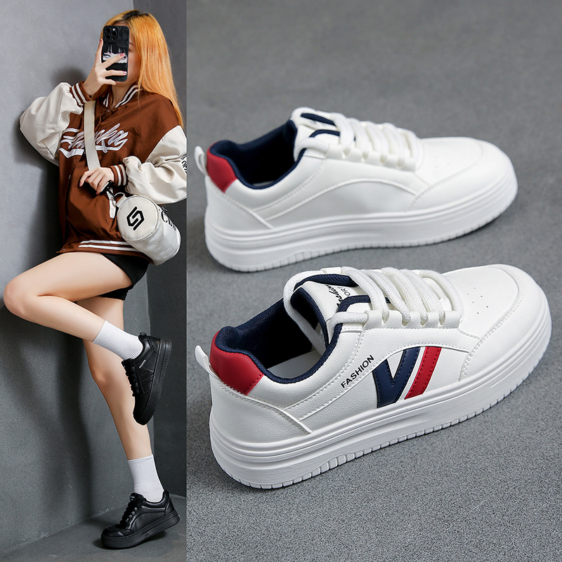 厚底小白鞋女2025秋季新款软底女鞋百搭增高休闲运动板鞋