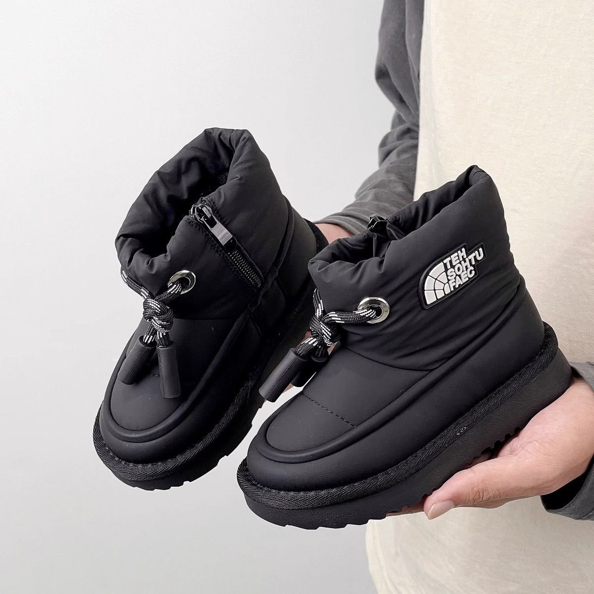 宝宝雪地靴加绒加厚2025冬季新款男童软底雪地棉童保暖防水棉鞋,女鞋,时尚雪地靴,淘宝优惠券,粉丝福利购,淘宝优惠卷