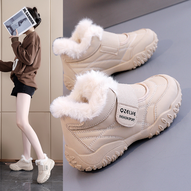 复古德训鞋款2025冬季新款爆款加绒高帮魔术贴运动休闲鞋k18-2