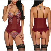 lingerie sculpting sexy erotic lace body suspender vest