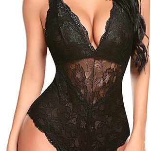 Sexy lingerie sexy lace-up women's one-piece underwear性感女