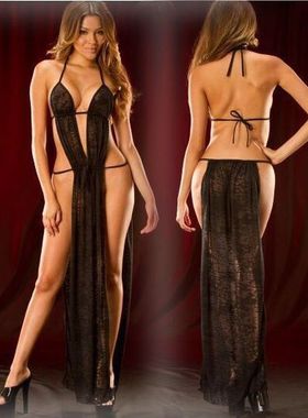 Sexy sexy long skirt open back sexy temptation sexy suit