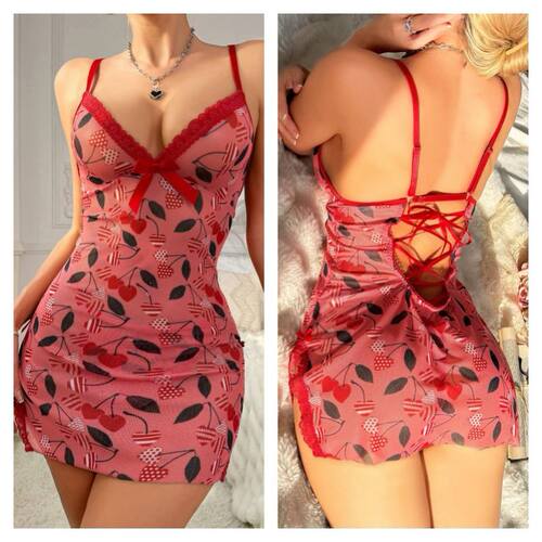 Sexy lingerie, sexy backless camisole skirt, nightgown