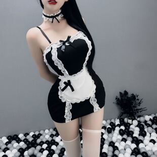 uniform maid erotic pajamas suspender temptation lace size