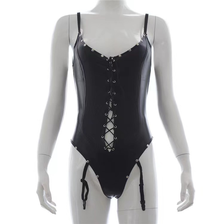 Women's black nightclub performance costume jumpsuit女连体衣