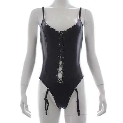 Women's black nightclub performance costume jumpsuit女连体衣