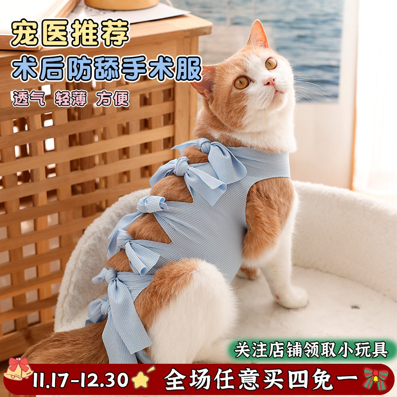猫咪绝育服防咬透气手术后防舔