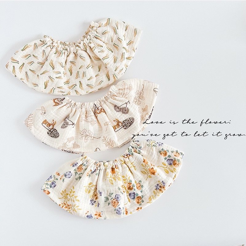 ins韩版新生儿围兜薄款纱布褶皱宝宝围嘴春夏婴儿口水巾0-2岁柔软,婴童用品,口水巾,淘宝优惠券,粉丝福利购,淘宝优惠卷