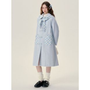 冬日恋歌2024年冬季新款显瘦中长款翻领秋冬甜美百搭外套大衣女款