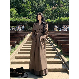 英伦风气质中长款风衣女秋季新款高级感巨好看通勤卡其色大衣外套