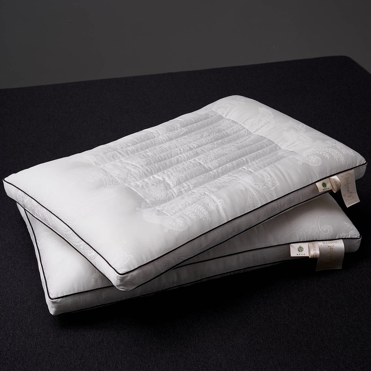 2026新款提花决明子枕天丝棉花草枕