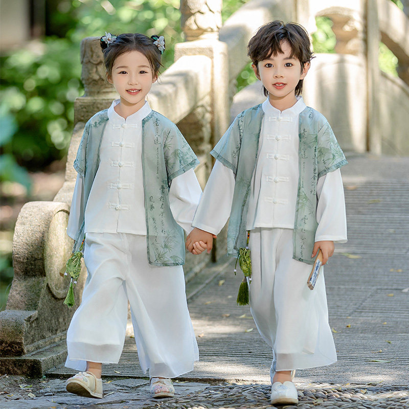 男童秋装汉服套装中秋节表演服