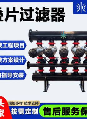 叠片过滤器H型T型农用滴灌喷灌井水杂质过滤水一体化前置净水