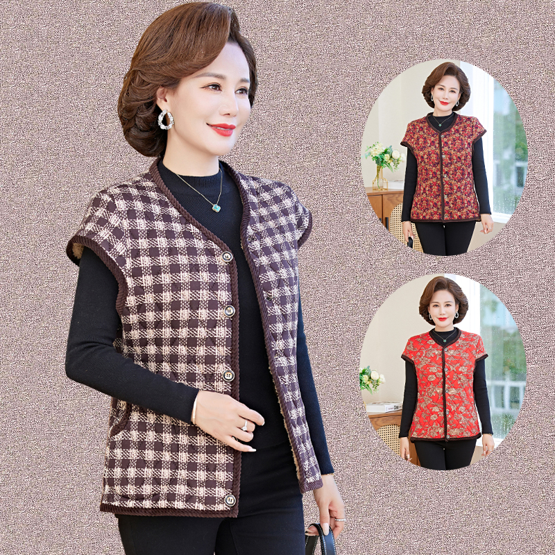 大码休闲短袖半袖棉衣马甲