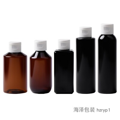 150ml毫升翻盖蝴蝶盖瓶洗发水分装瓶平肩圆肩方形PET瓶斜肩细脖瓶