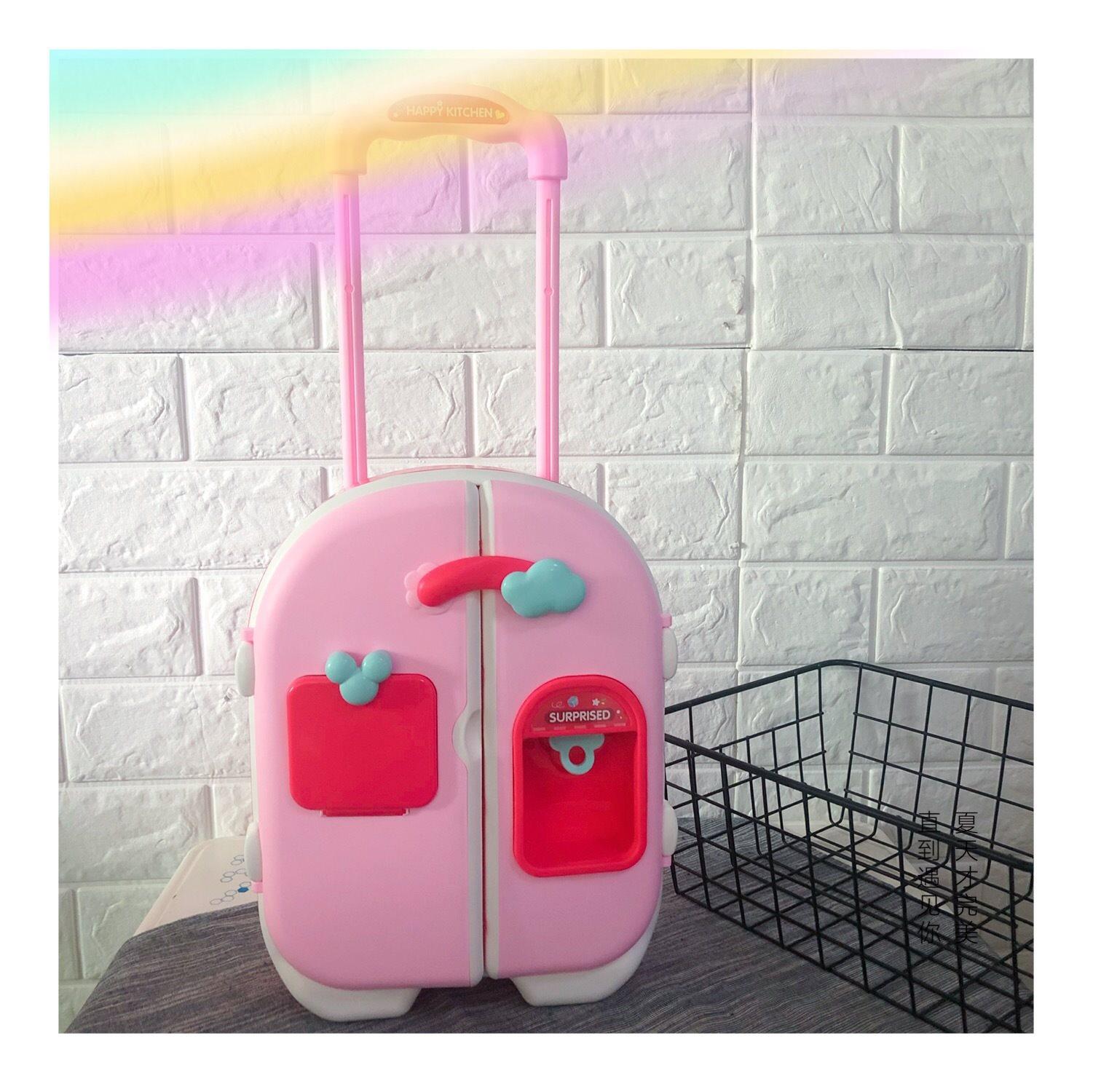 小伶玩具大号厨房双开门冰箱仿真出冰儿歌故事麦克风过家家玩具