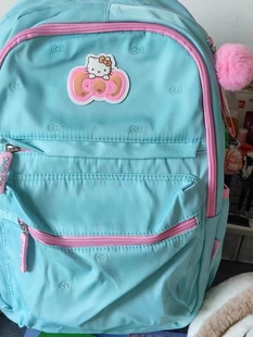 新款同款Hellokitty薄荷绿书包可爱女初高中大学生双肩背包