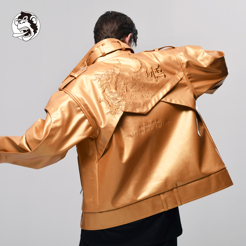 悟空金色决胜战甲皮夹克