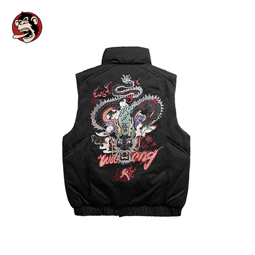 WOOKONGG悟空黑龙刺绣马甲