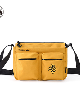 wookong悟空72变系列2025新品黑色刺绣单肩斜跨男士女休闲包牛津