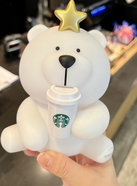 星巴克皇冠小熊造型加湿器摆件