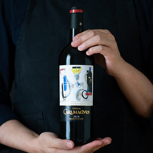 法国进口波尔多Carlmagnus卡玛留酒庄干红葡萄酒梅洛品丽珠 红酒
