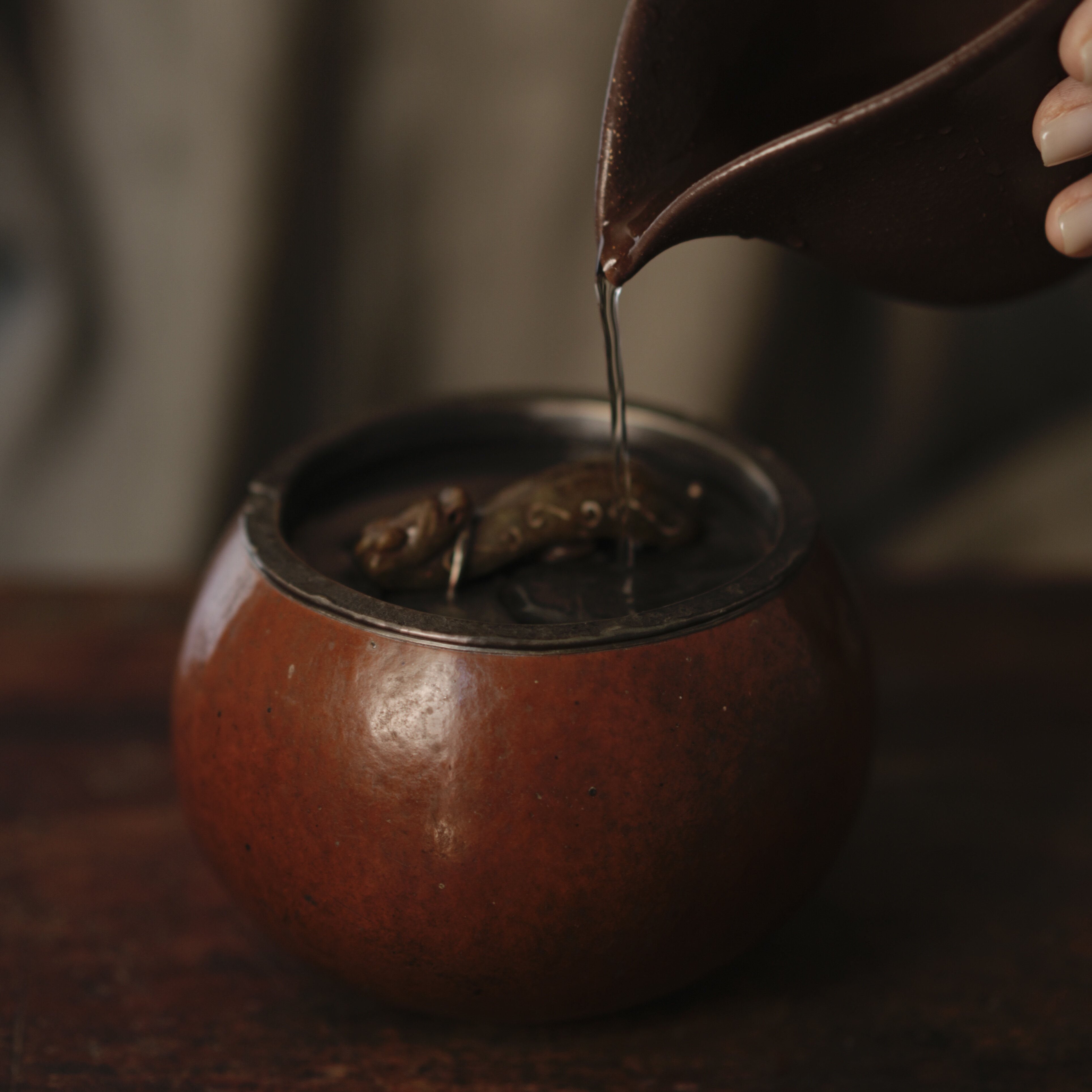 老葫芦建水 茶洗 茶水碗 水盂 茶道零配用具 复古文玩