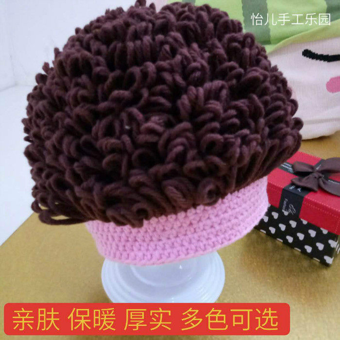 休闲宝宝假发帽儿童爆炸头帽可爱搞怪卷发帽男女宝亲子套头帽秋冬