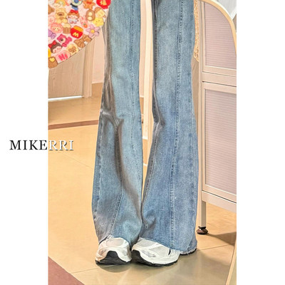复古微喇牛仔裤女春季新