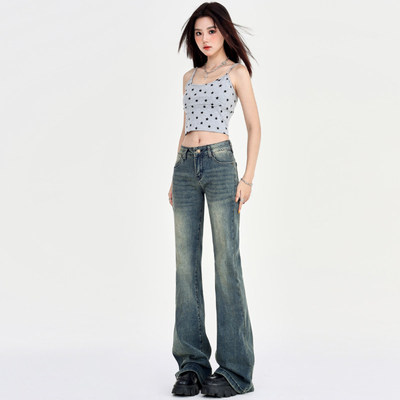 覆古微喇牛仔裤女春夏季2