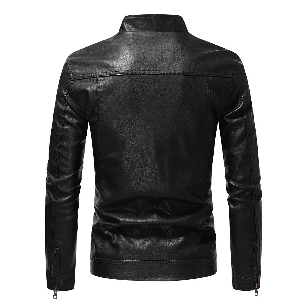 外贸新款2025秋冬拉链皮衣外套立领商务机车欧美皮夹克男PY37P90,男装夹克,星座1217