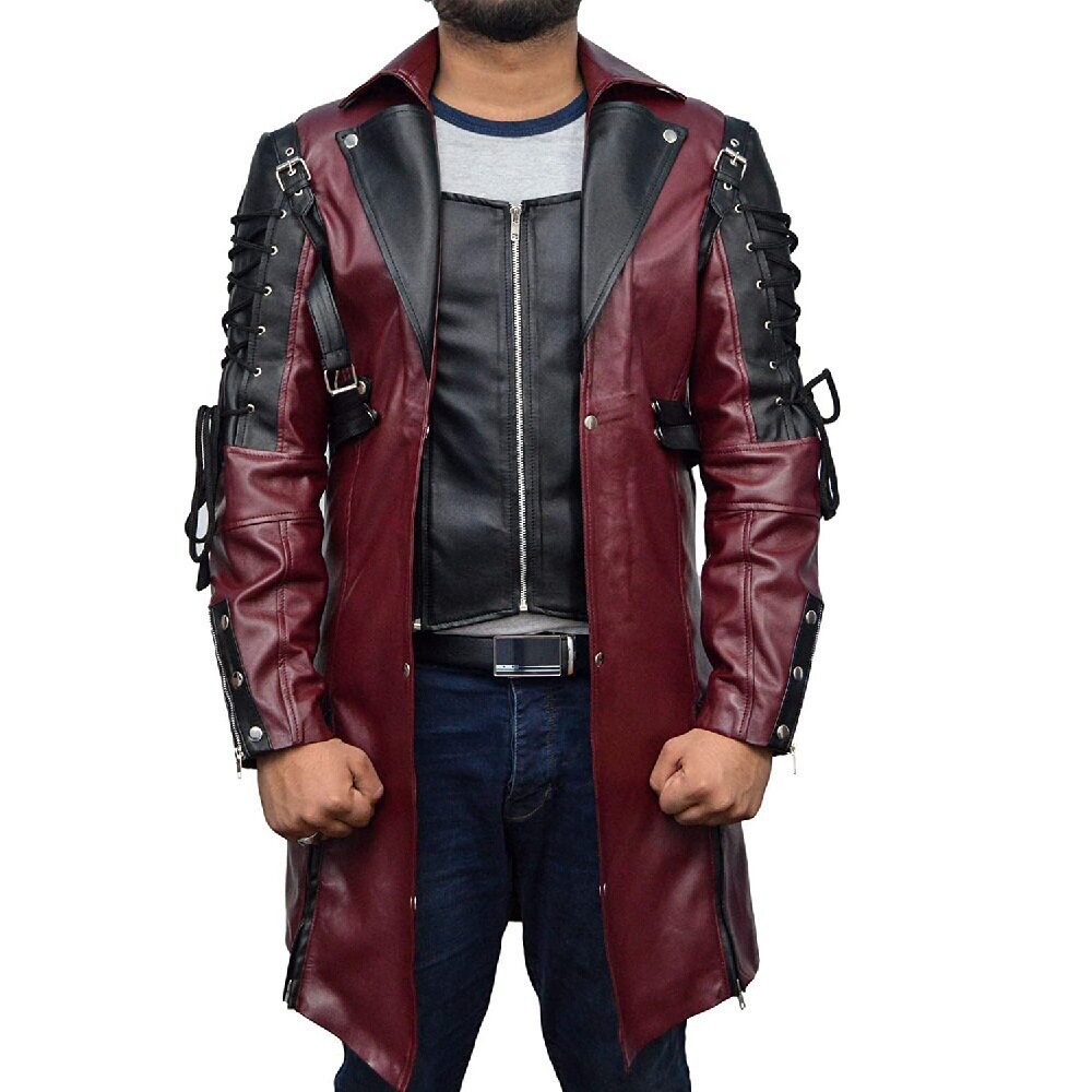 外贸男士万圣节中世纪服装朋克哥特风皮衣外套男W0012P160,男装皮衣,星座1217