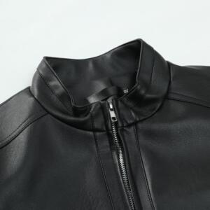 外贸男装高质量开衫wishPU外套拉链皮夹克皮衣男外套PY20-p75图片