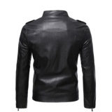 22秋冬新款商务潮流立领机车皮夹克青年帅气工装口袋外套PY32特55，男装夹克，星座1217