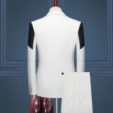 高品质男士撞色西服套装中青年英伦礼服正装修身两件套XF09-P140，男装西服套装，星座1217