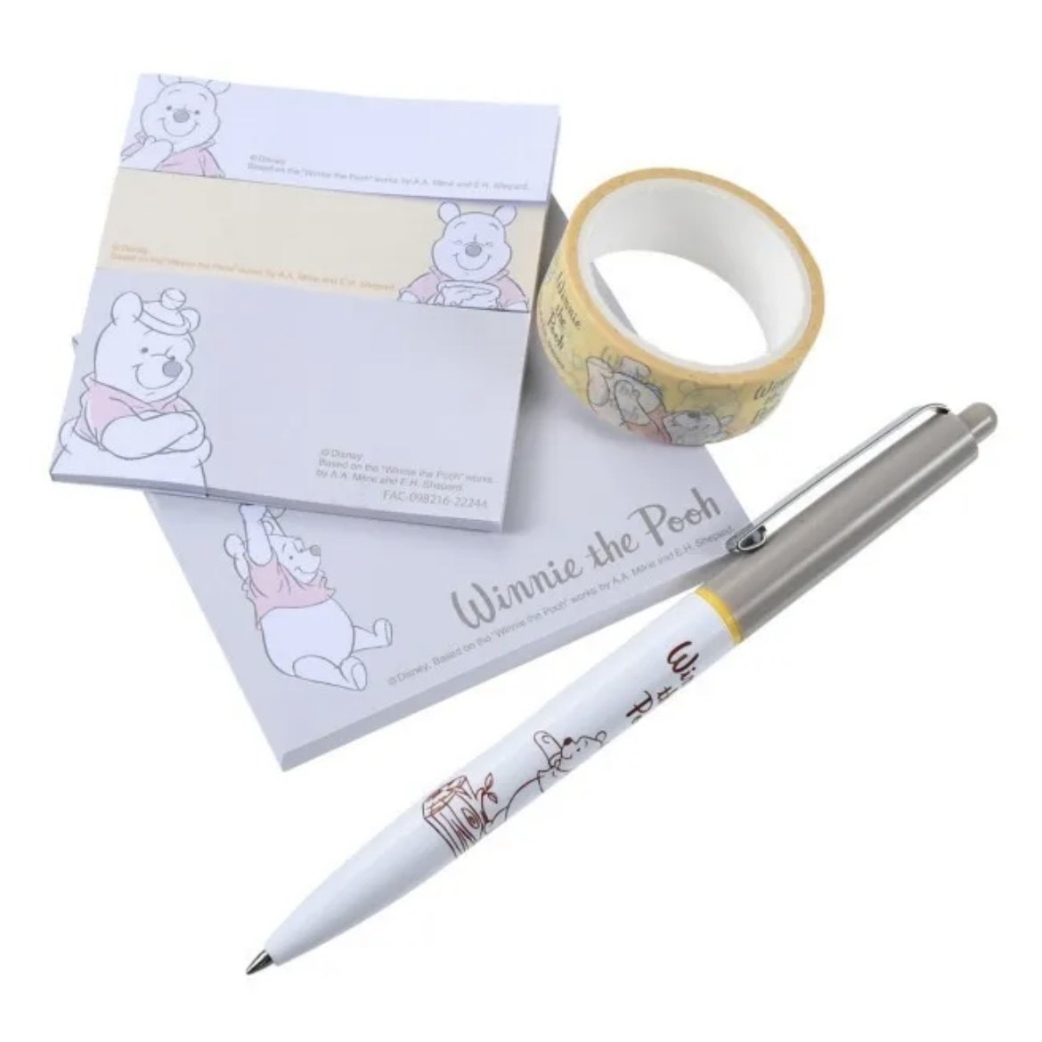 绝版 日本东京迪士尼文具维尼 Winnie the Pooh限定套装