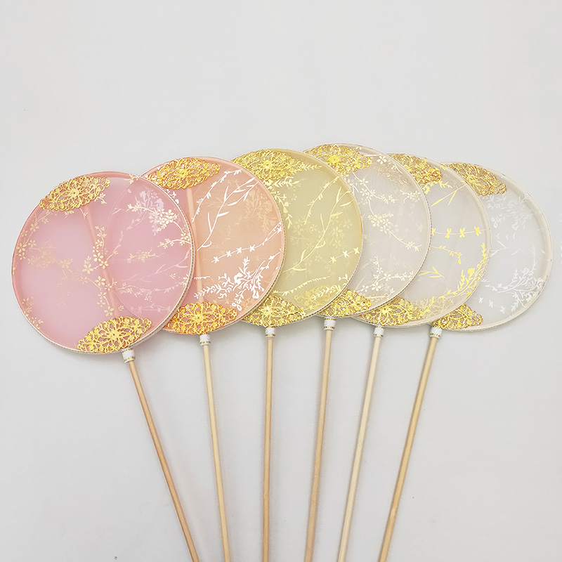 长柄舞蹈团扇旗袍走秀扇子