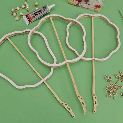 diy实木古风蚕丝扇扇骨