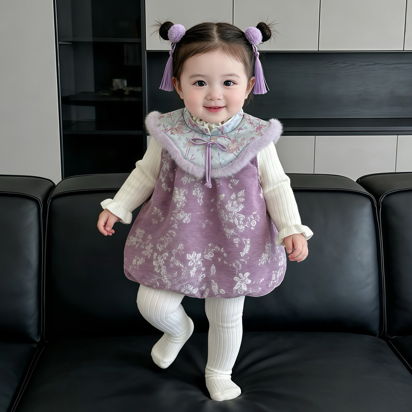 宝宝冬装洋气加绒年装背心裙女宝秋冬衣服拜年服连衣裙婴儿冬季,童装/婴儿装/亲子装,连衣裙,淘宝优惠券,粉丝福利购,淘宝优惠卷