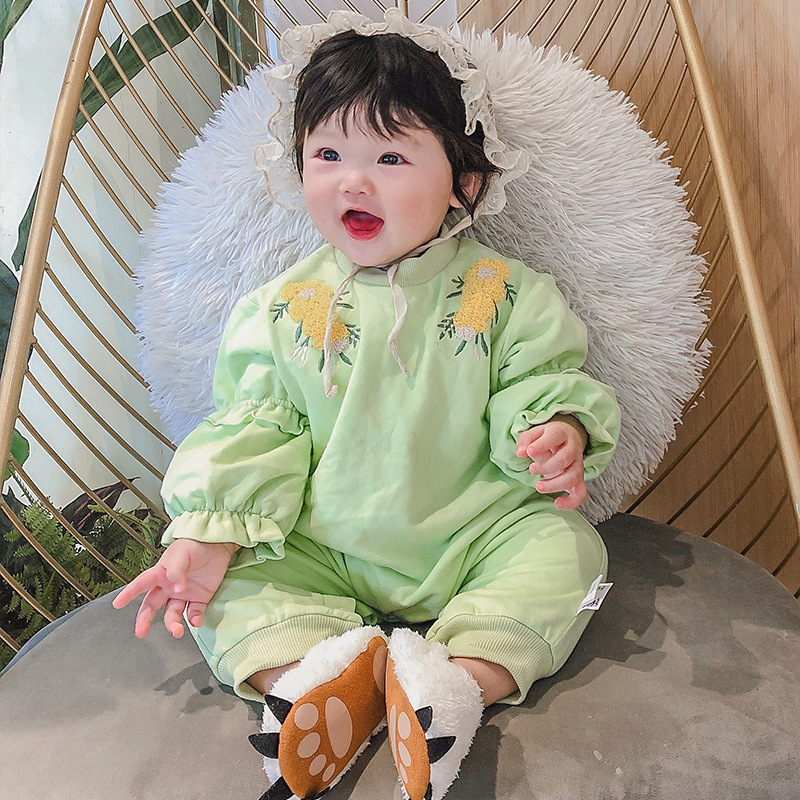 宝宝加绒冬款加厚爬服