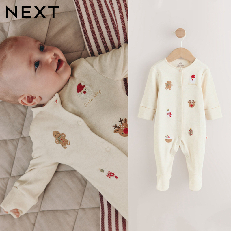 英国NEXT正品婴儿宝宝圣诞连体衣