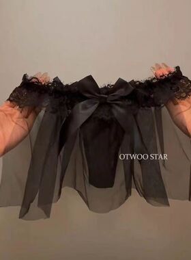 蝴蝶结透明网纱性感蕾丝三角裤内裤低腰少女丁字裤 已售 2000+