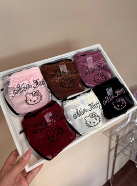 NEIXIU.【热辣kt 】性感闪钻可爱少女蕾丝女内裤