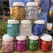 舞台妆演出表演化妆啫喱亮片眼影头发造型亮晶晶节日专用闪粉大灌