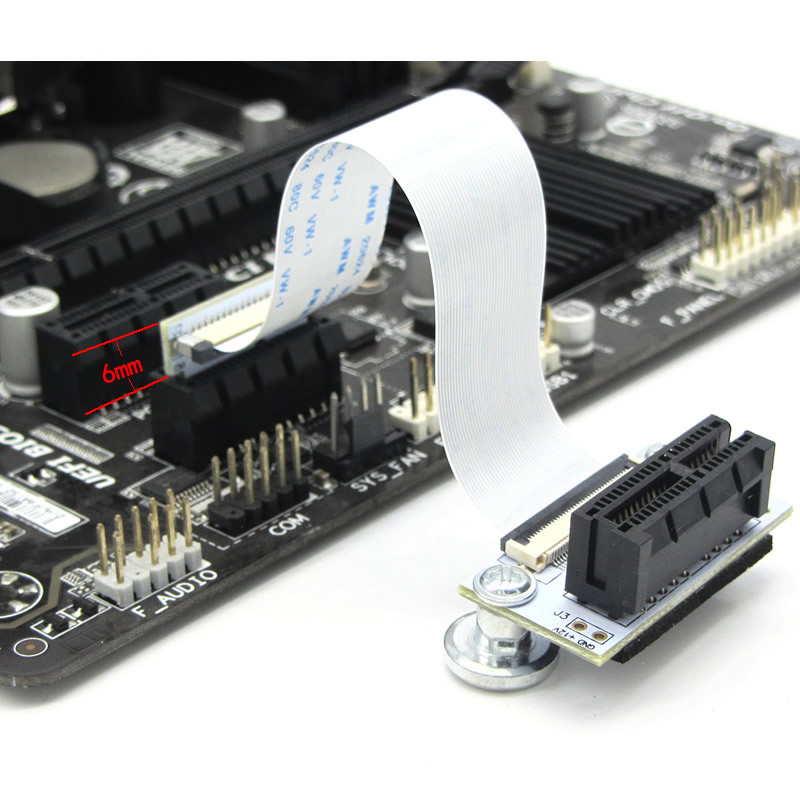 pci-e延长线3.0主板PCI-E 1X小插槽90度网吧PXE无盘网卡声卡转网