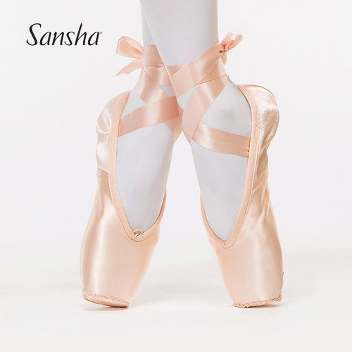 sansha法国三沙正品缎面芭蕾舞