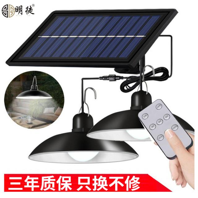 农村户外庭院分体式太阳能灯露营帐篷吊灯光控感应灯太阳能照明灯