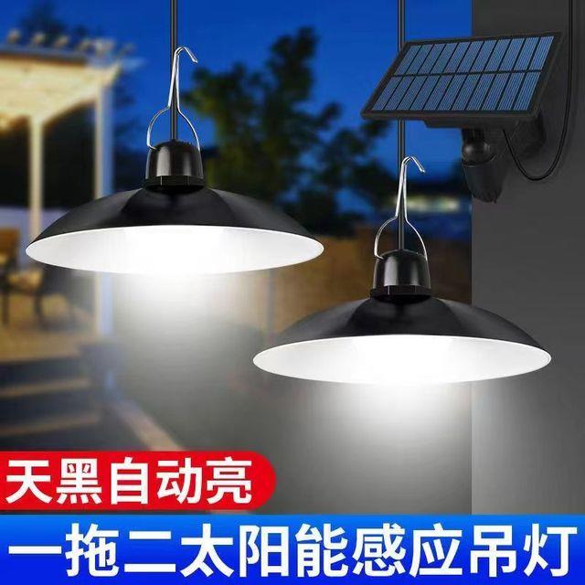 【热销】露营帐篷一拖二光控分体式太阳能灯防水庭院灯室外灯吊灯